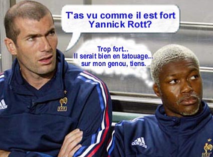 zizou et cisse sur le banc 